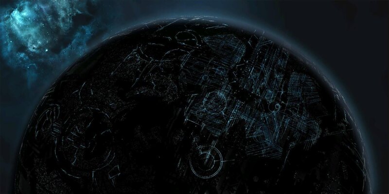 futuristic planet with digital overlay