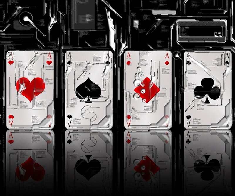 Futuristic playing cards