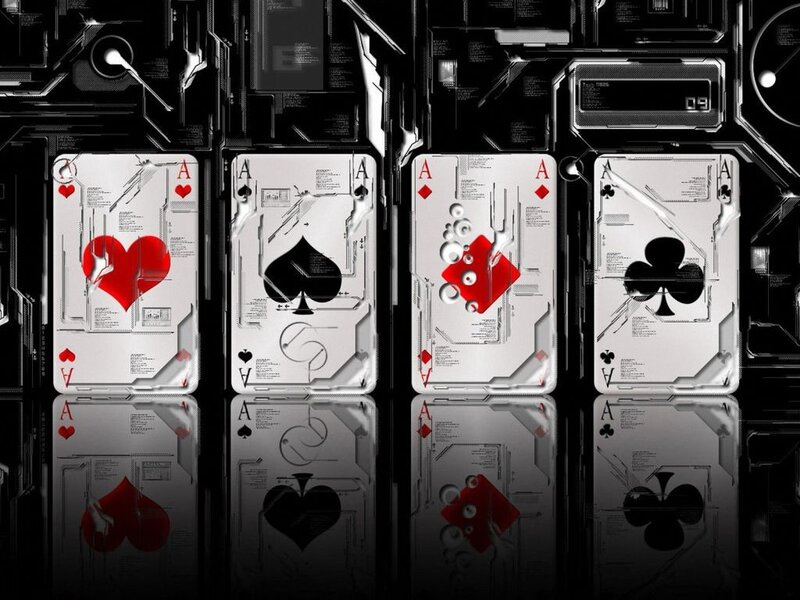 futuristic playing cards
