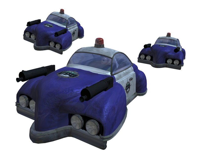 futuristic police car model