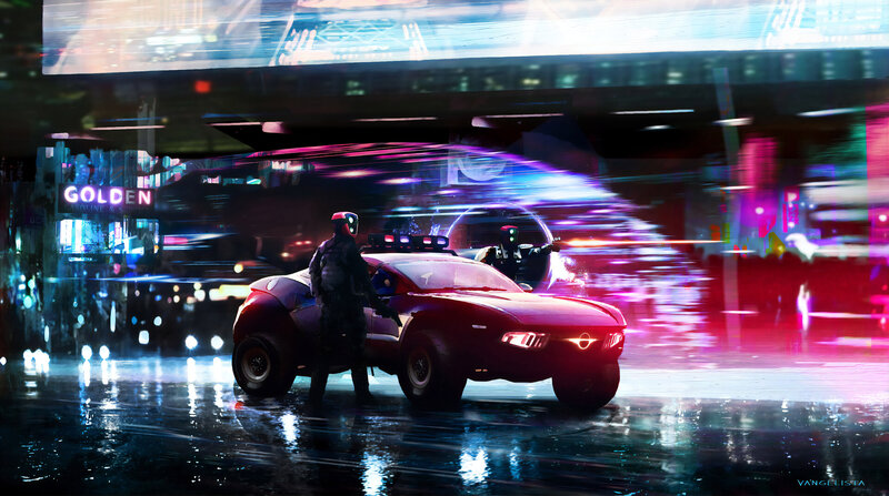 Futuristic Police Car