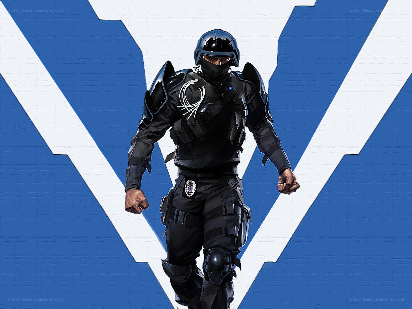 futuristic police officer