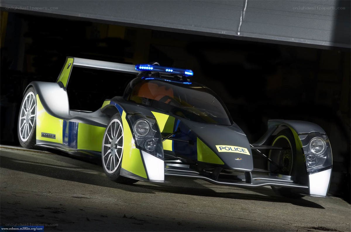 futuristic police race car