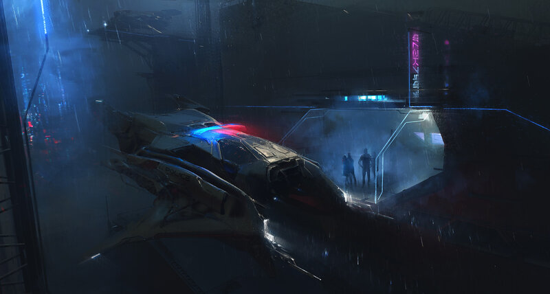 Futuristic Police Ship