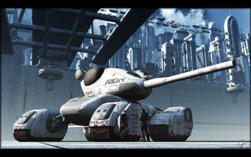 Futuristic Police Tank
