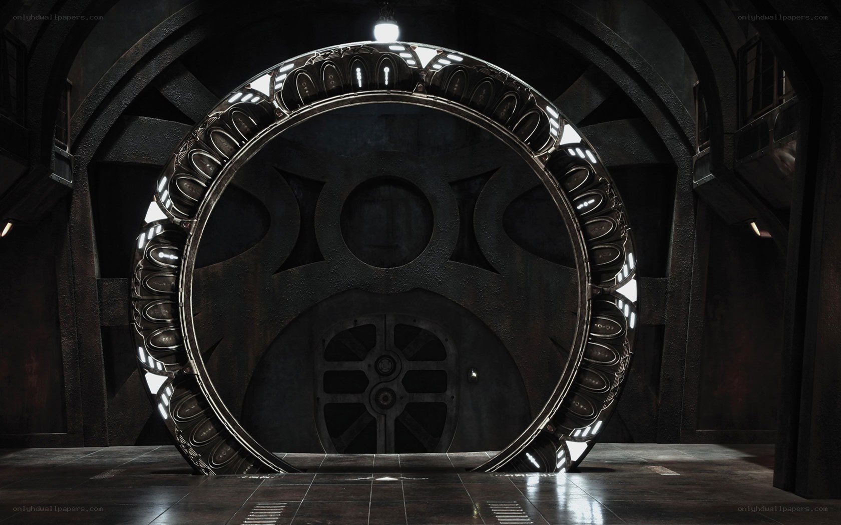 futuristic portal chamber