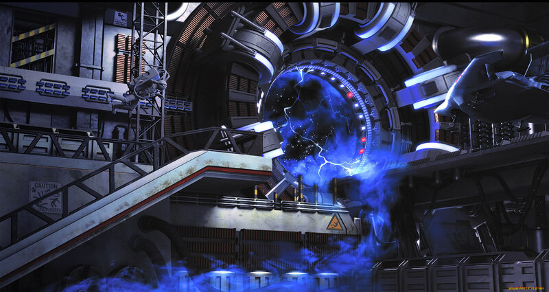 Futuristic Portal in Facility