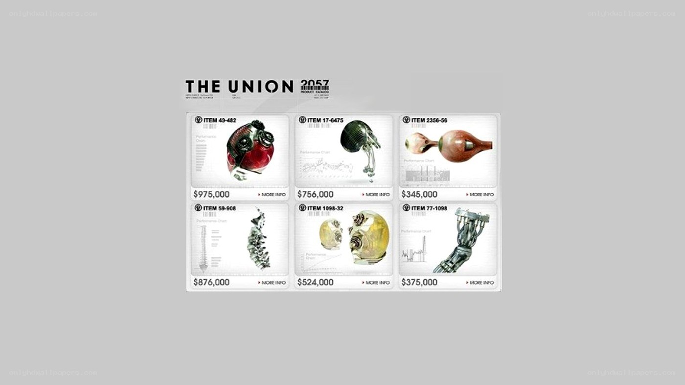Futuristic product catalog