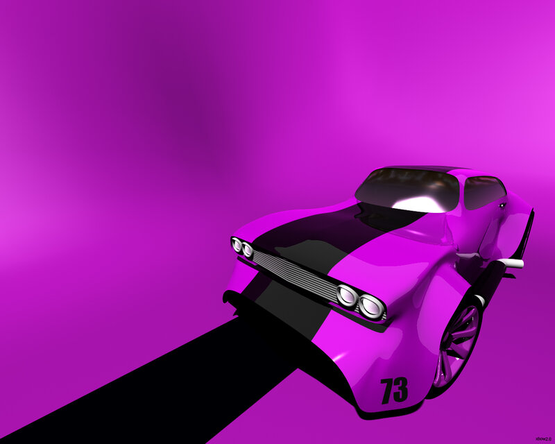 futuristic purple car