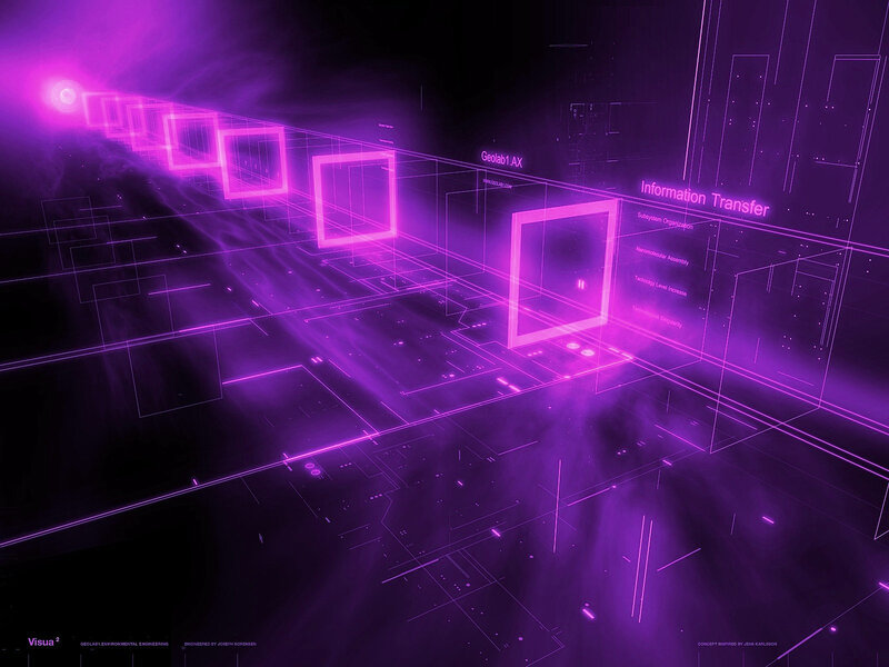 futuristic purple data network