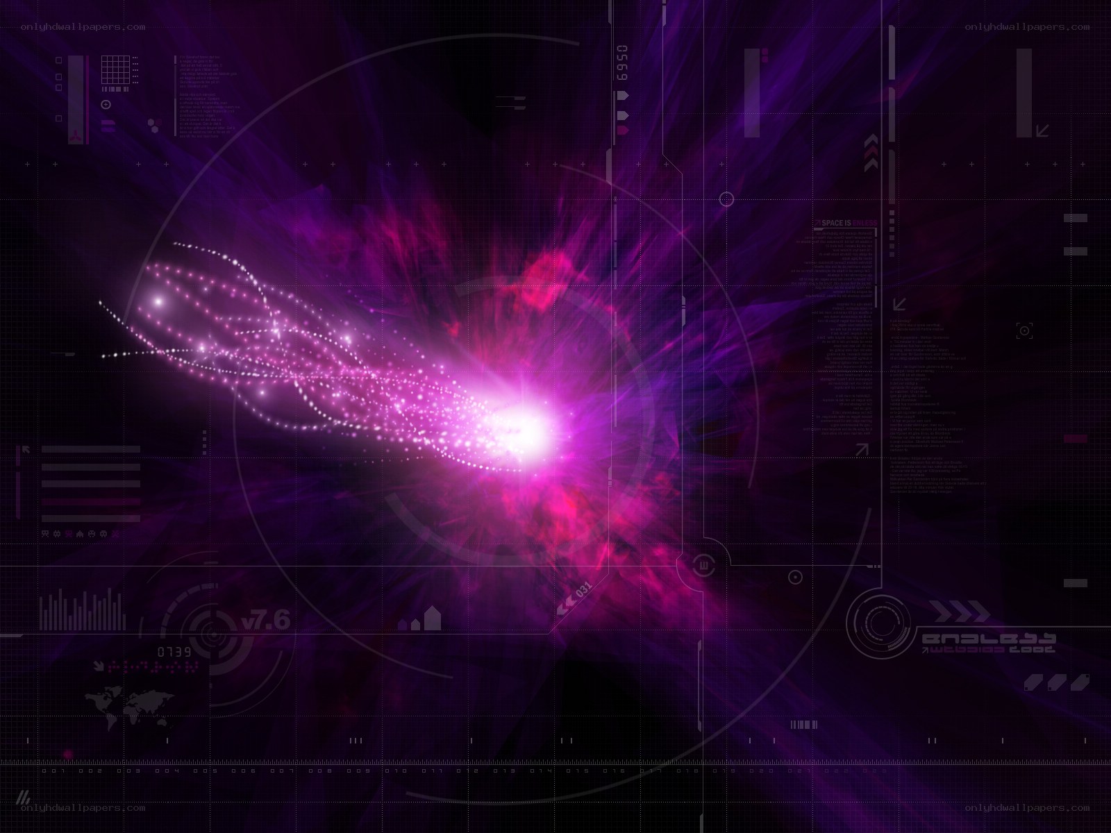 futuristic purple energy burst