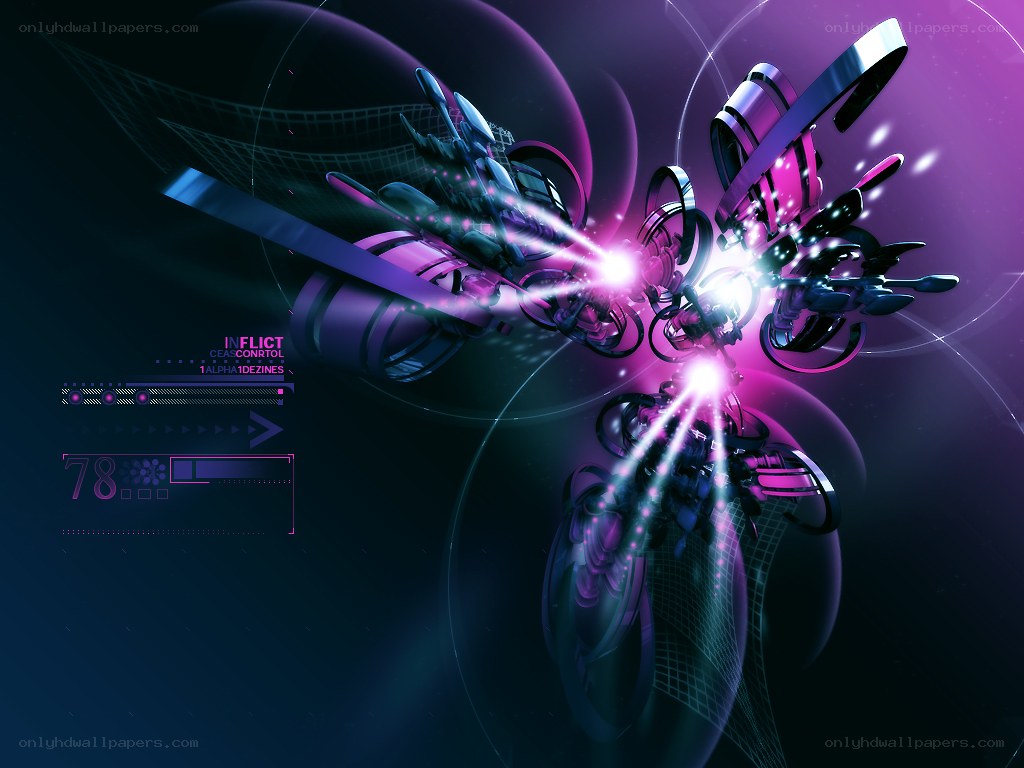 Futuristic purple energy explosion