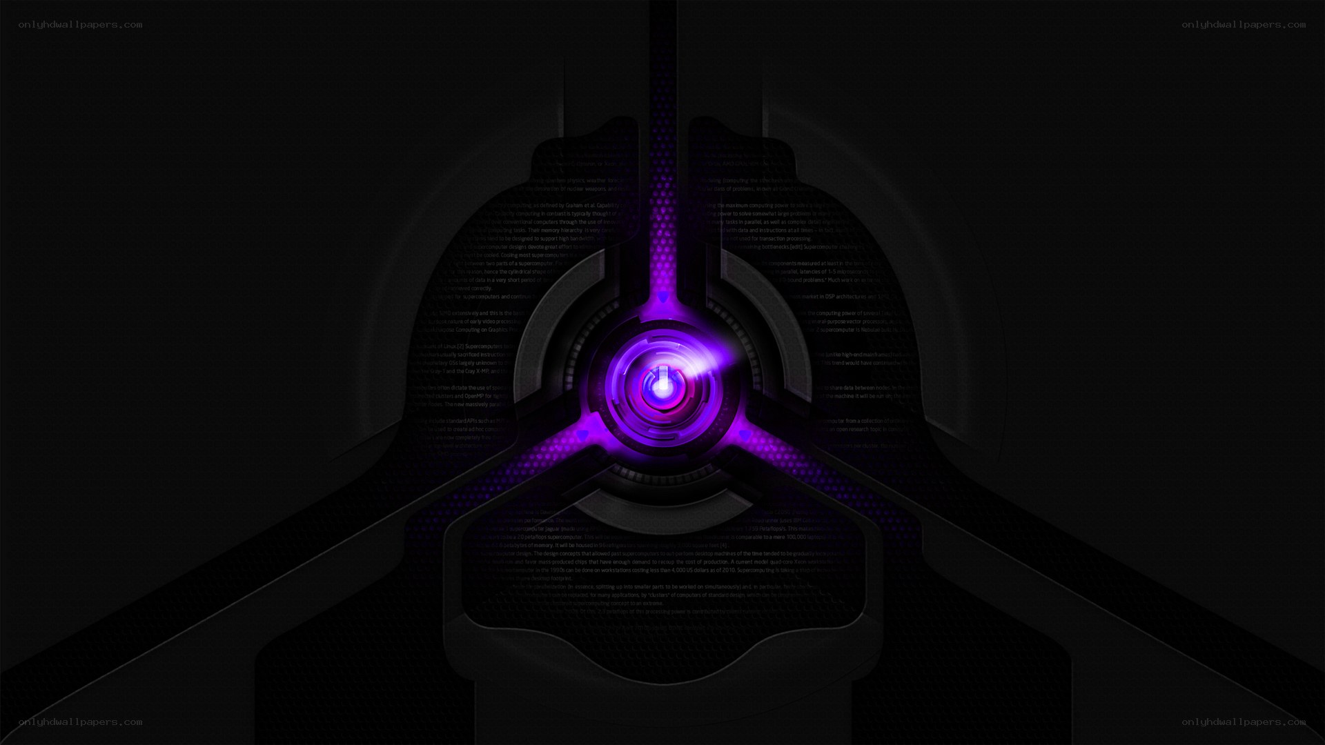futuristic purple interface