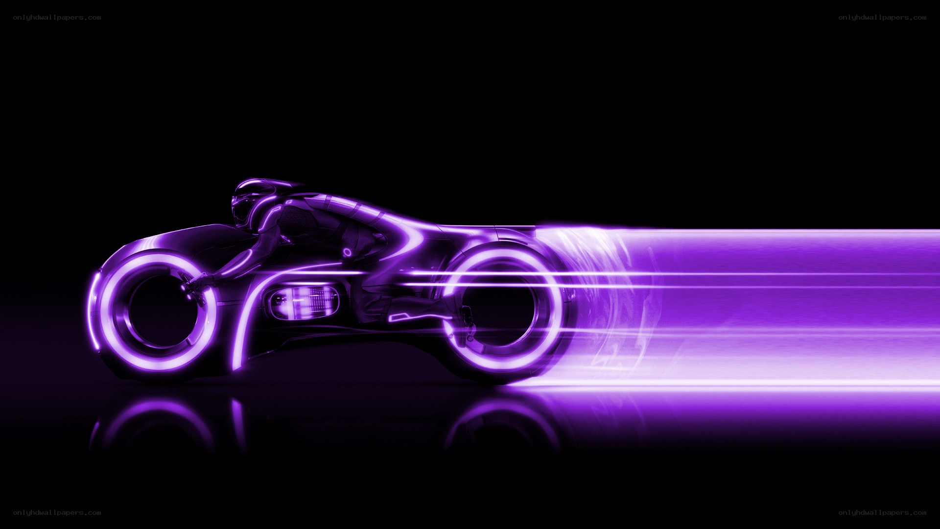 futuristic purple motorcycle
