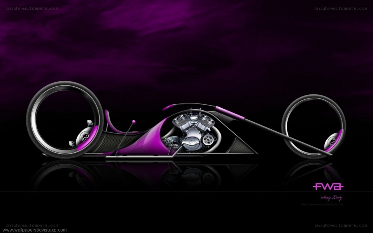 futuristic purple motorcycle
