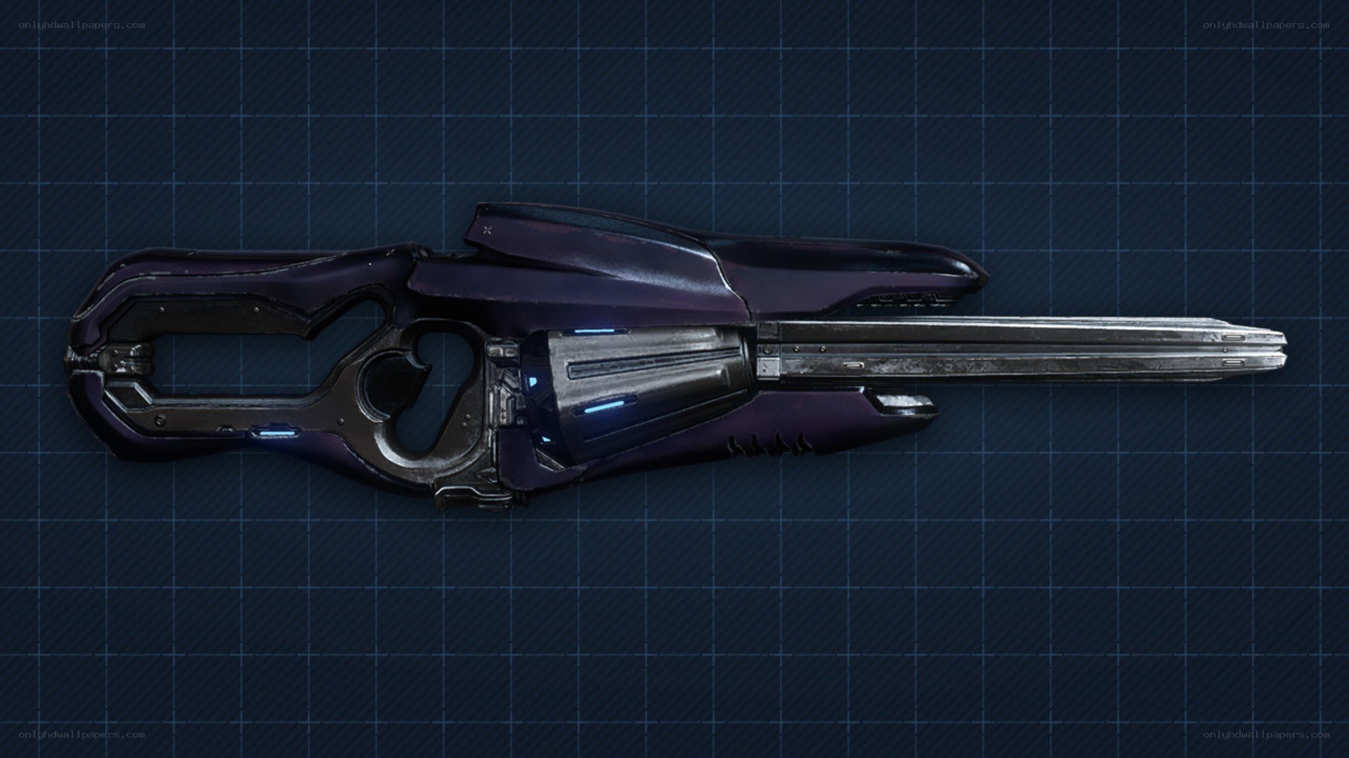 futuristic purple weapon