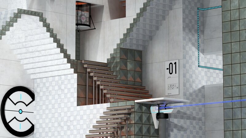 futuristic puzzle platform
