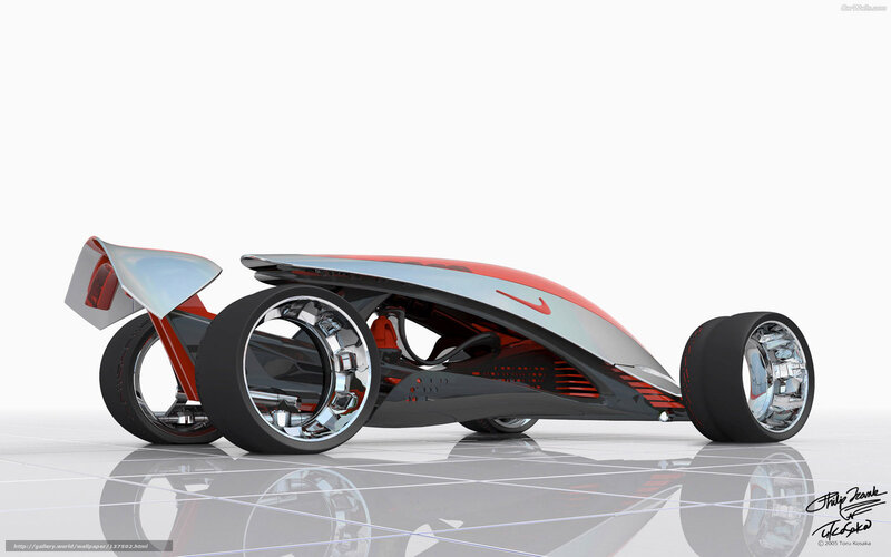 Futuristic Race Car — Black, Sleek, 3d Render
