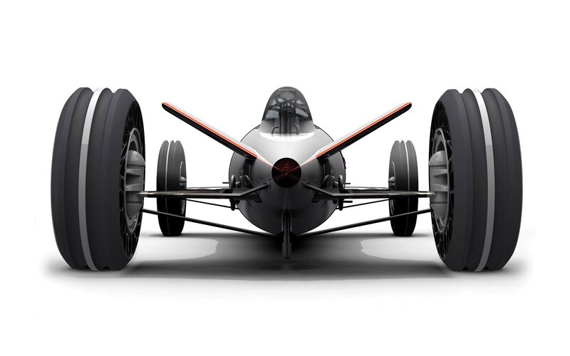 Futuristic Race Car — Black, Sleek, 3d Render, Wheels