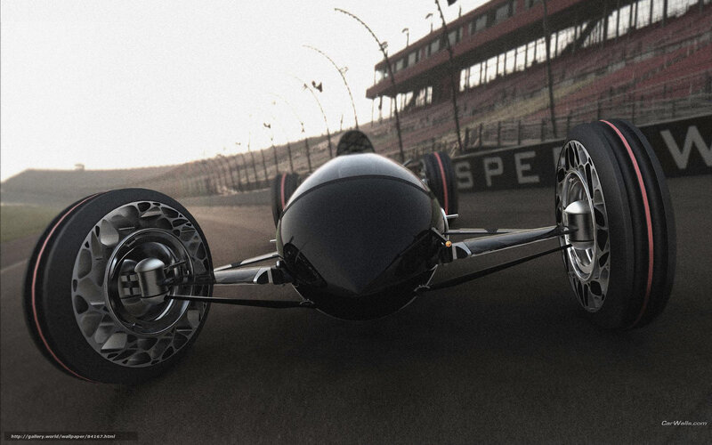 Futuristic Race Car — Black