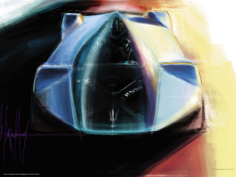 Futuristic Race Car — Blue, Dynamic, Digital Art