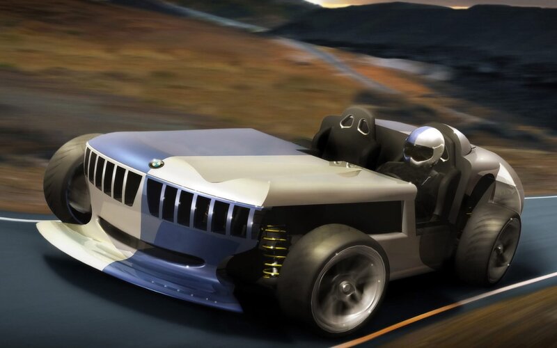 Futuristic Race Car — Blue