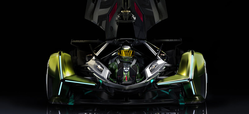 Futuristic Race Car Cockpit