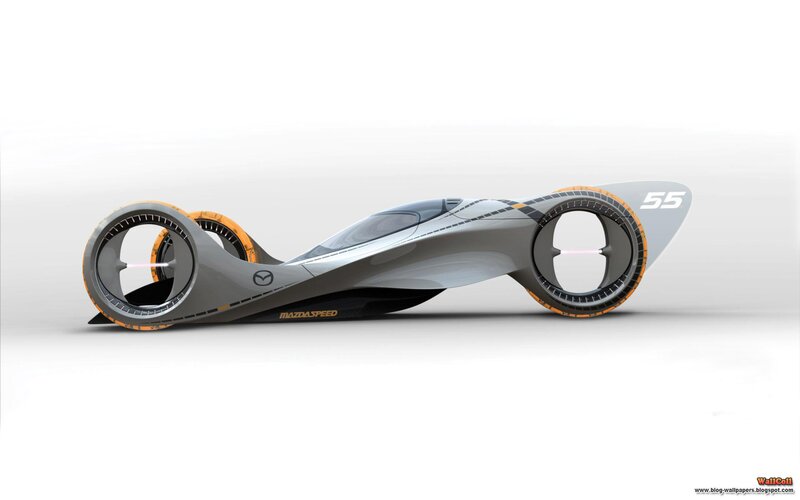 Futuristic Race Car — Gray, Sleek