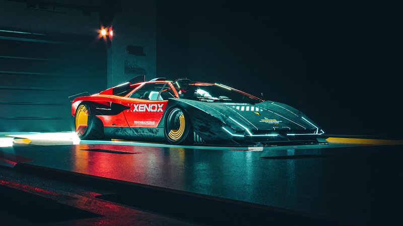 Futuristic Race Car — Red