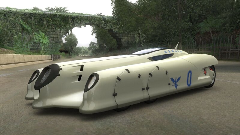 Futuristic Race Car — White, Calm