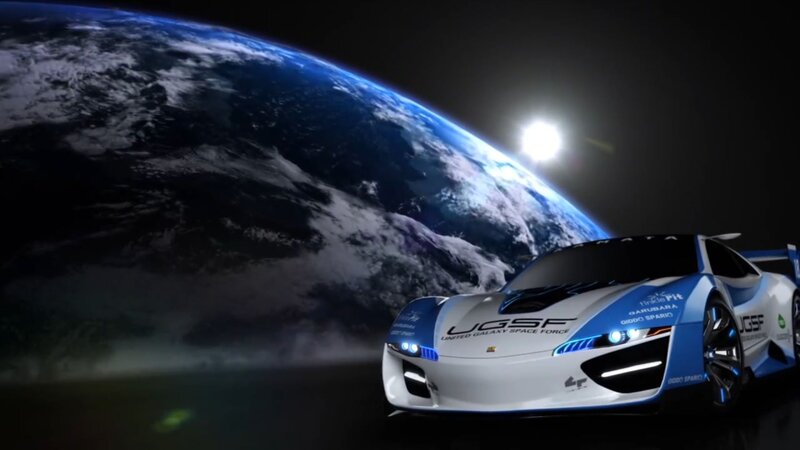 Futuristic Race Car — White, Dramatic