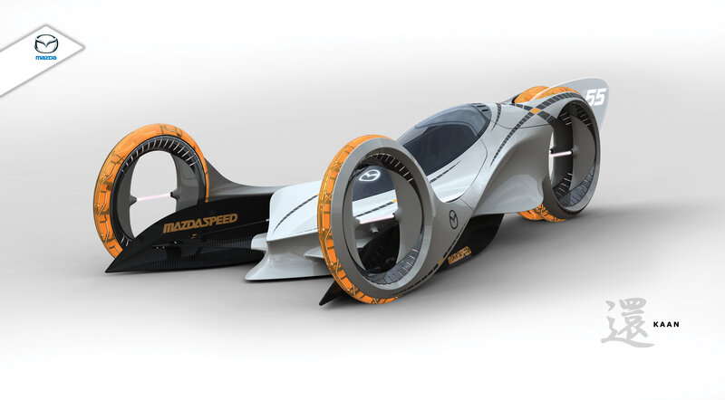 Futuristic Race Car — White, Sleek, Futuristic