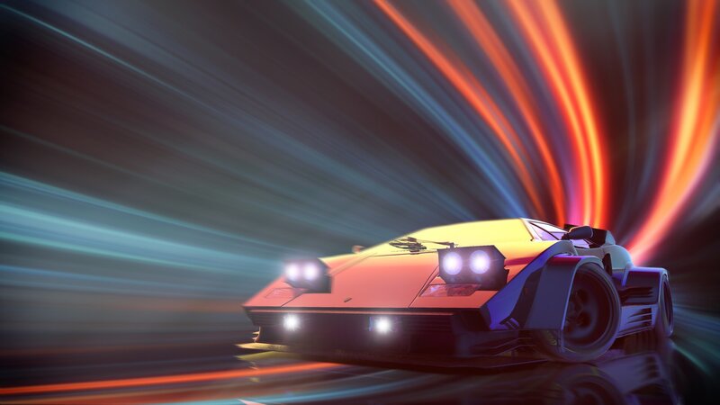 Futuristic Race Car — Yellow