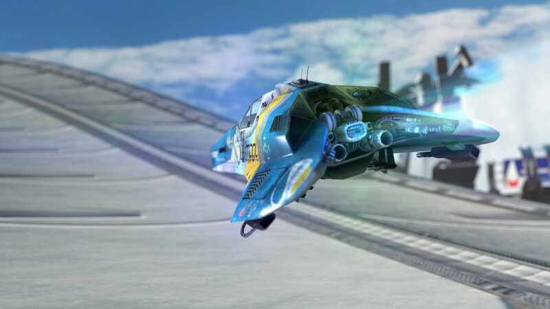 futuristic racing aircraft