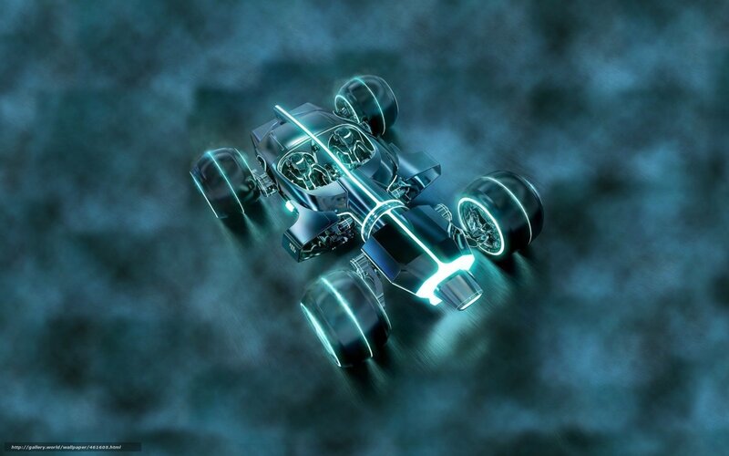 Futuristic Racing Car — Blue, Dramatic