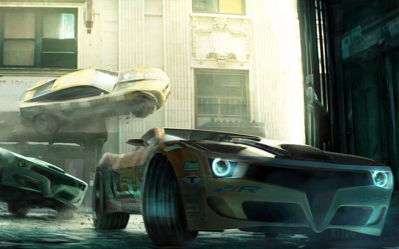 Futuristic Racing Cars — Yellow