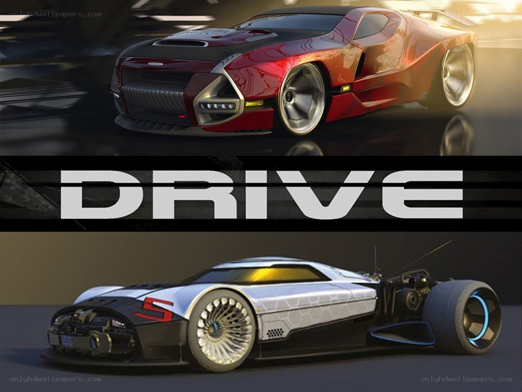Futuristic racing cars