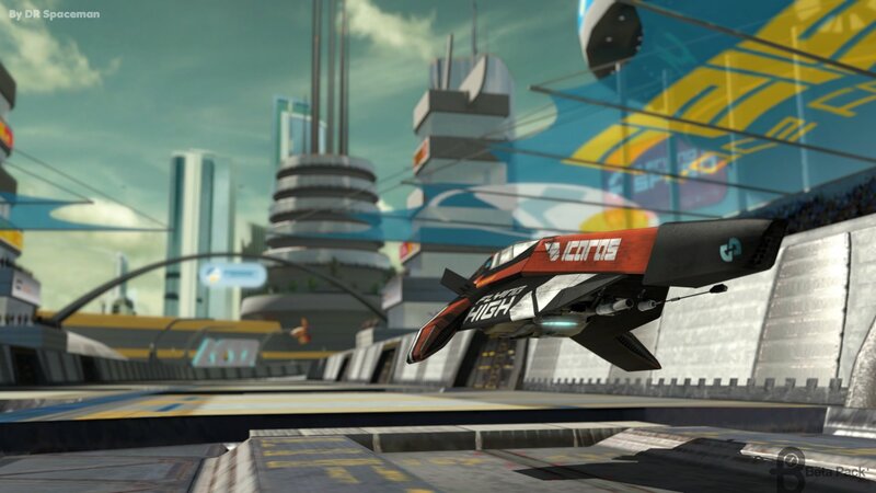 Futuristic Racing Craft — Blue