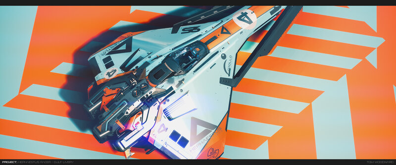 Futuristic Racing Craft — Orange