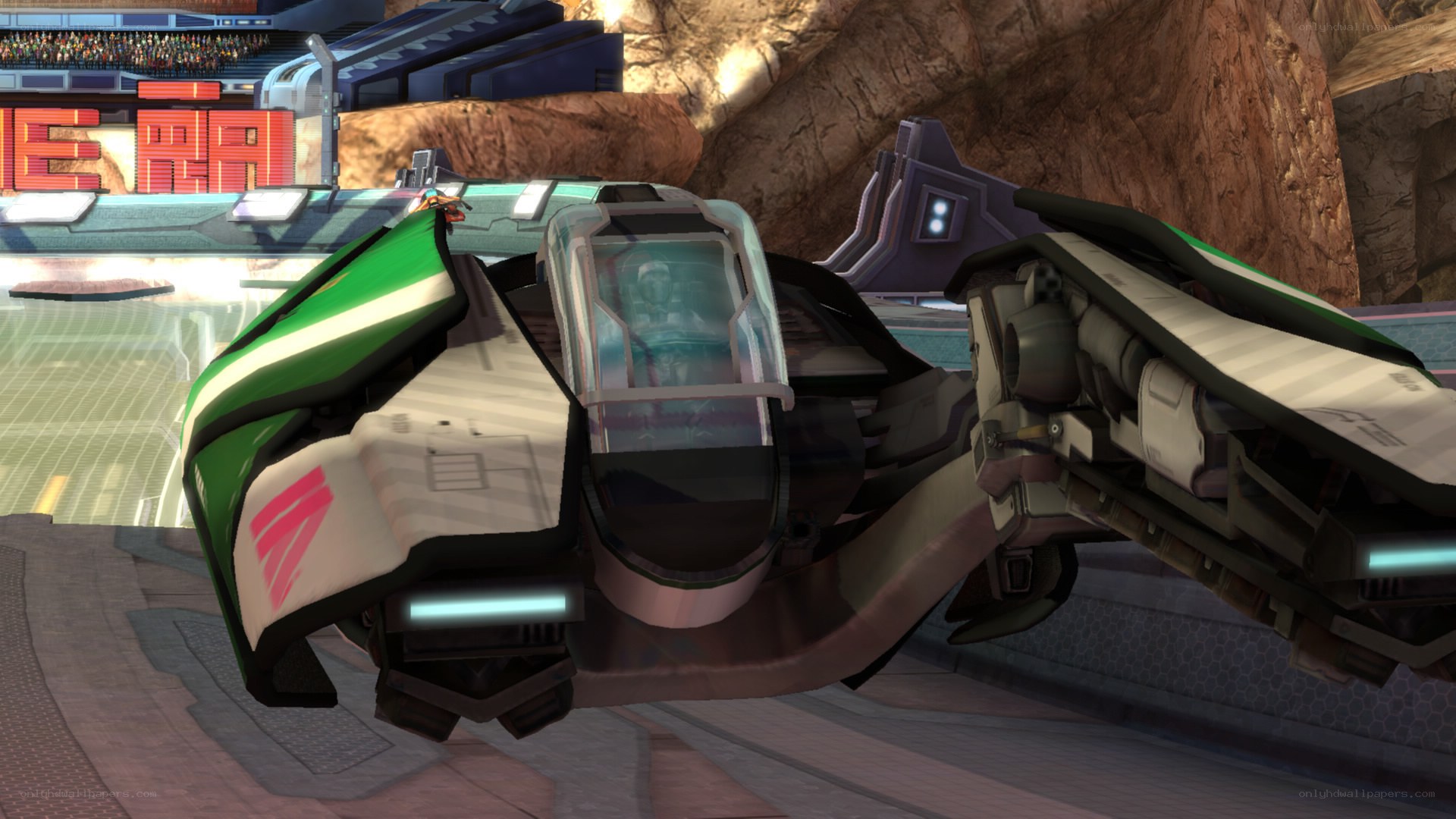 futuristic racing vehicle