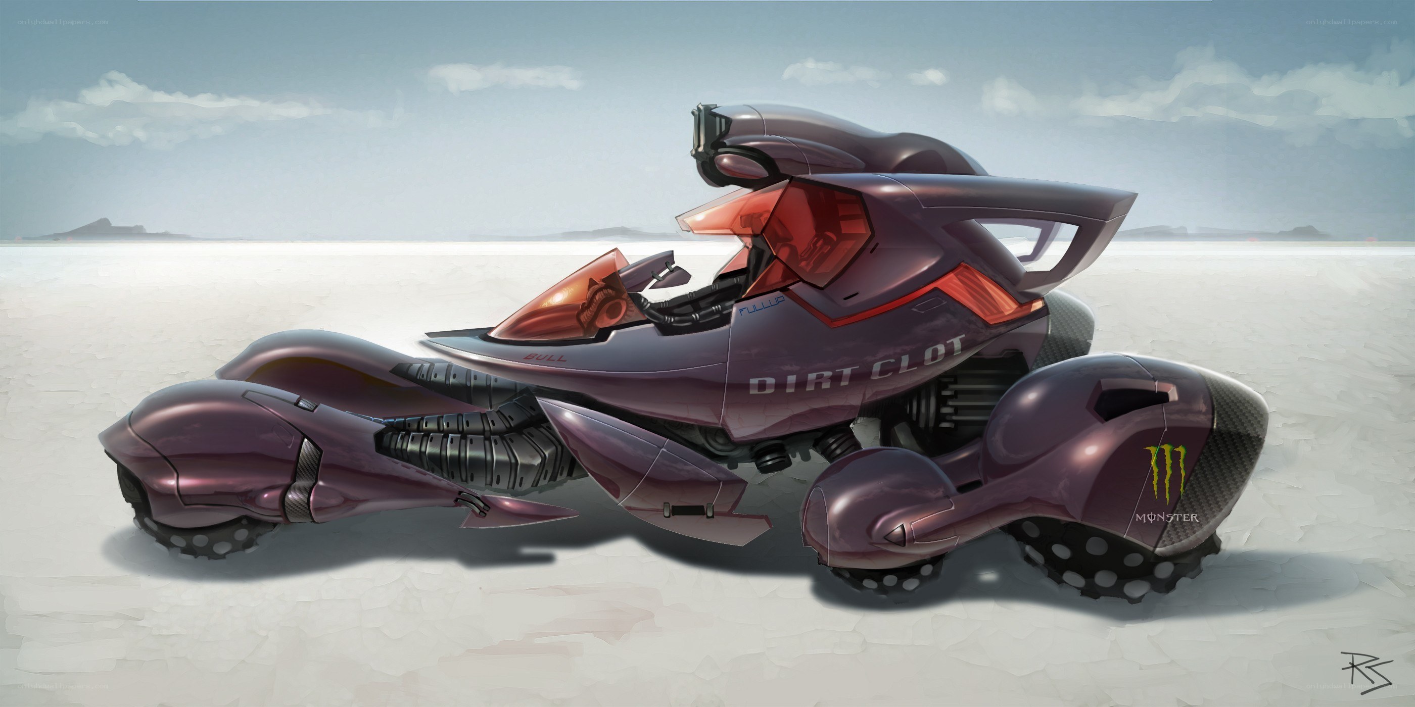 futuristic racing vehicle