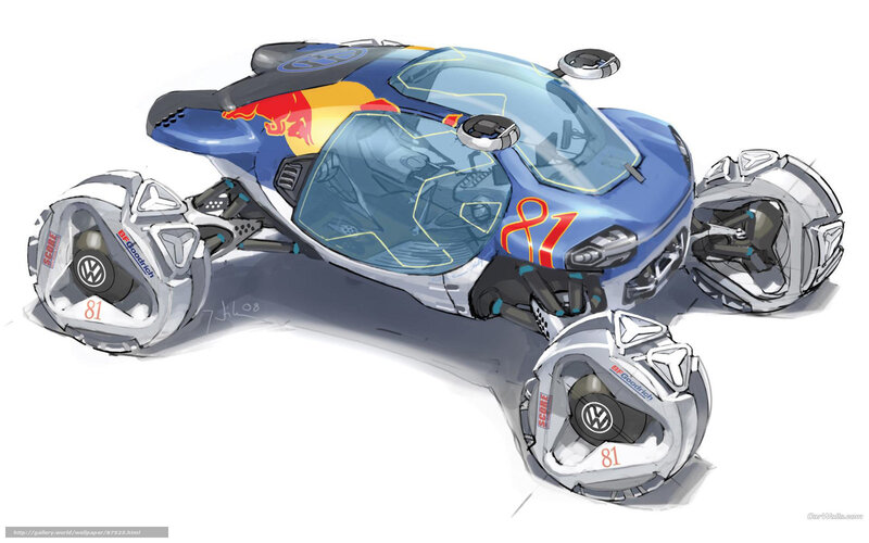 Futuristic Racing Vehicle — Blue, Digital Art