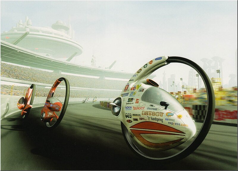 Futuristic Racing Vehicles — White