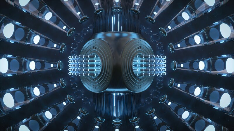 Futuristic Reactor Core — Blue