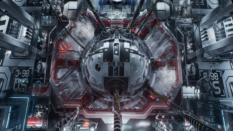 Futuristic Reactor Core — Gray