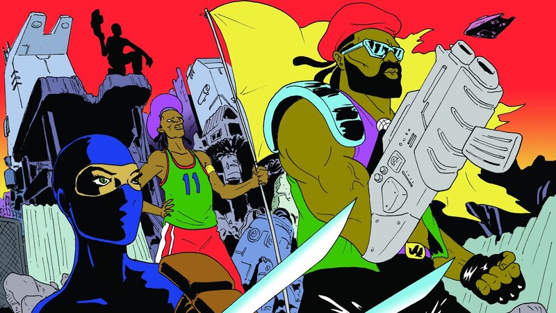 futuristic rebel warriors