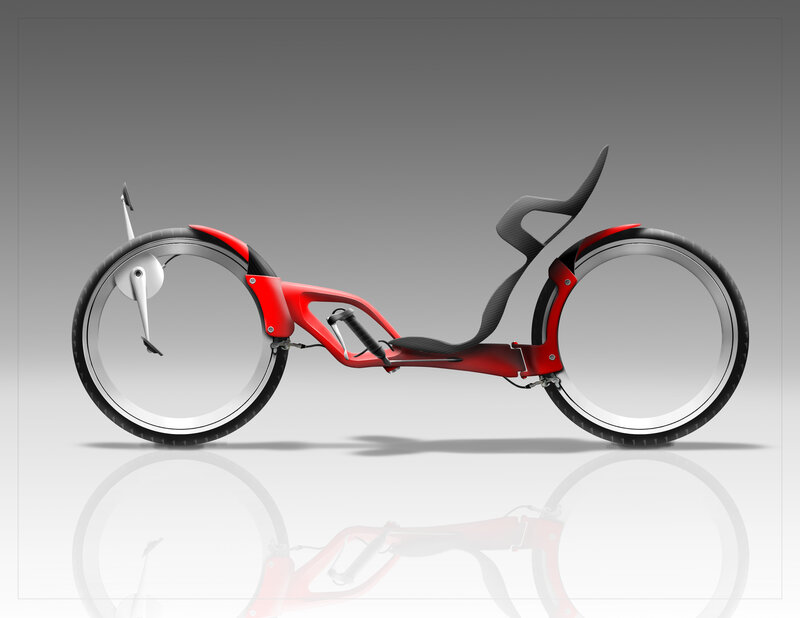futuristic recumbent bicycle