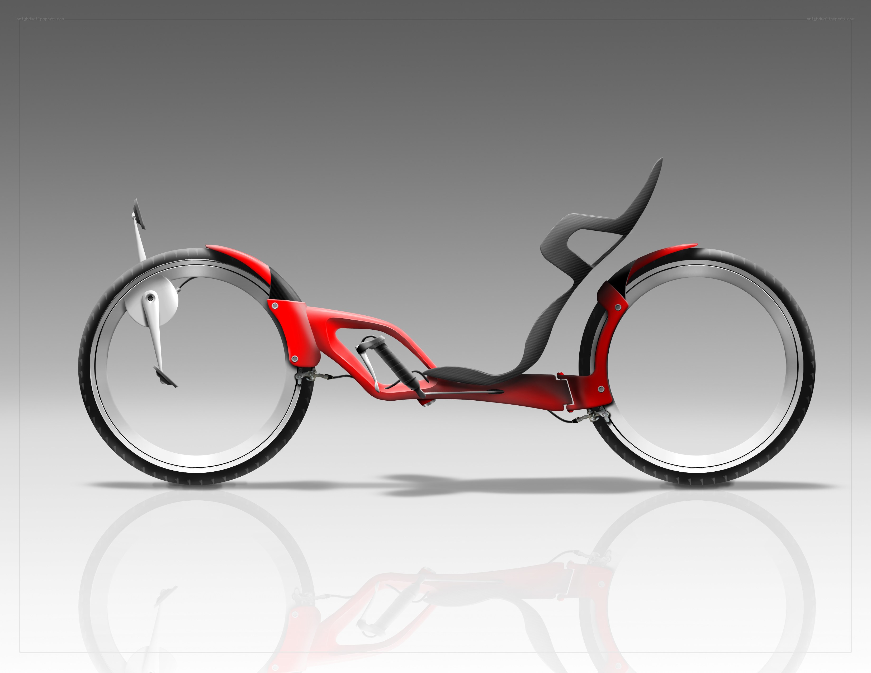 futuristic recumbent bicycle
