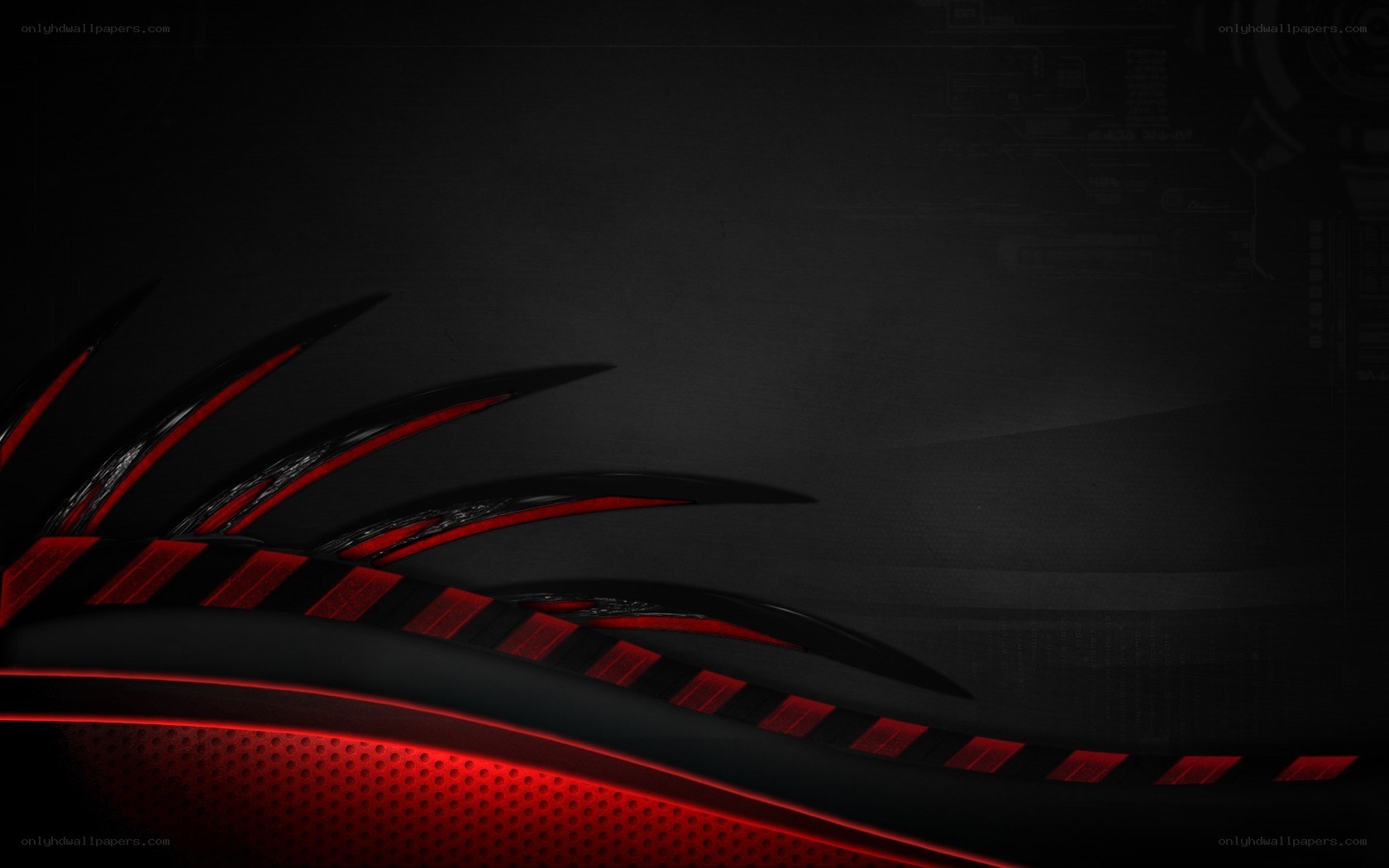 futuristic red and black design