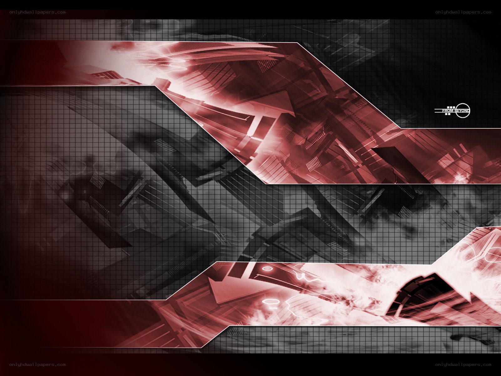 futuristic red and black design